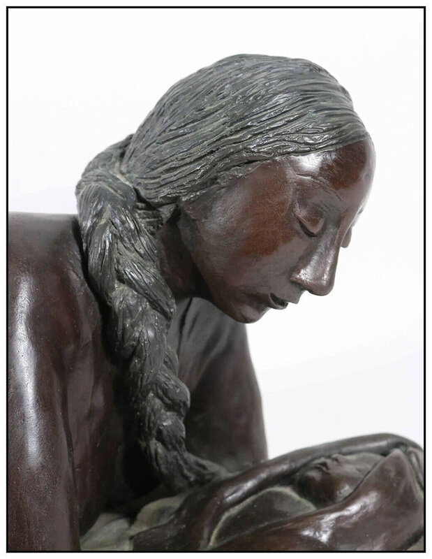 R.C. Gorman, ‘Mother & Child’, 1983, Sculpture, Full Round Bronze Sculpture, Original Art Broker