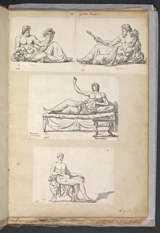 Jacques-Louis David, ‘Album 11’, 1775, Pencil, charcoal, ink and wash, Getty Research Institute