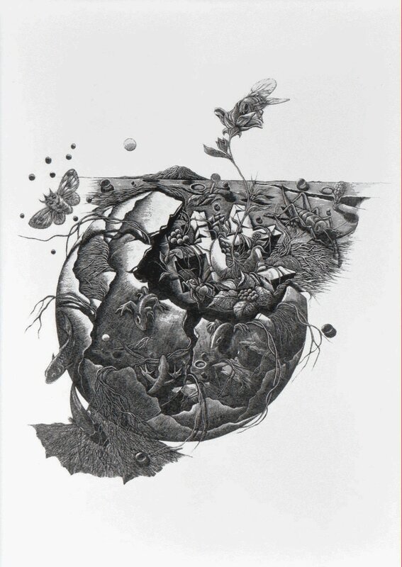 Kobayashi Keisei, ‘The Charmber-No.12’, 1979, Print, Wood Engraving, Asia Art Center