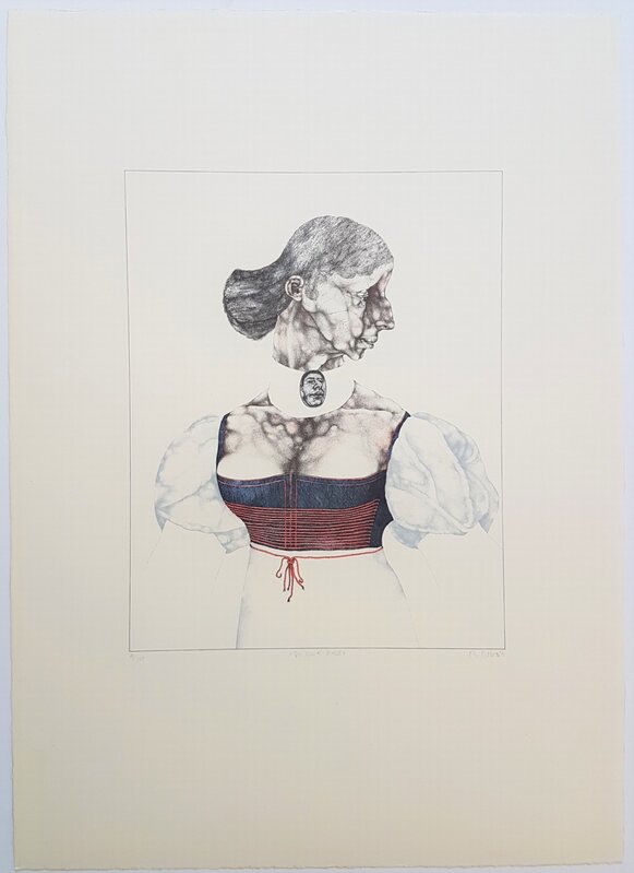 Reiner Schwarz, ‘Das Dirndl Modell’, 1972, Print, Color Lithograph, Cerbera Gallery