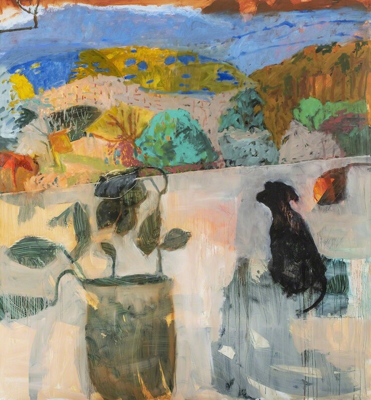 Mary Vernon, ‘Table with Bonnard’, 2019, Drawing, Collage or other Work on Paper, Oil and acrylic on Yupo, Valley House Gallery & Sculpture Garden