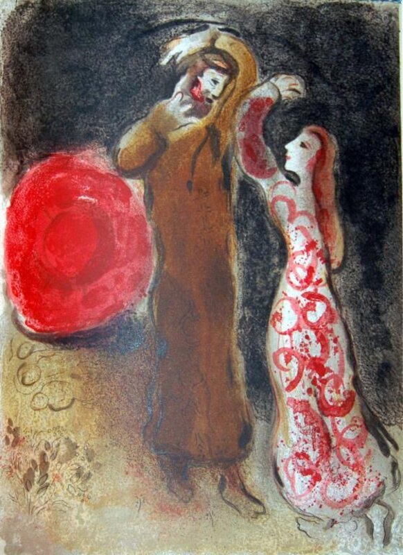 Marc Chagall, ‘Rencontre De Ruth Et De Booz (The Meeting of Ruth And De Booz)’, 1960, Print, Color lithograph on paper, Baterbys