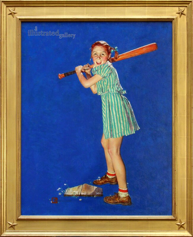 Douglass Crockwell, ‘Up at Bat, The Saturday Evening Post Cover’, 1940, Painting, Oil on Masonite, The Illustrated Gallery