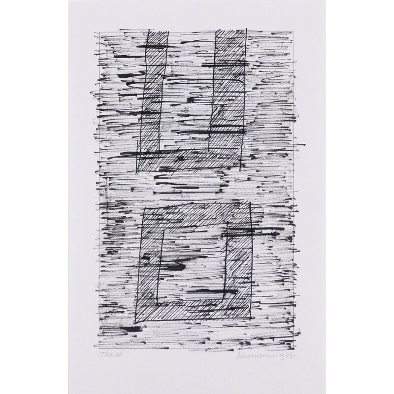 Jan Schoonhoven, ‘T-87-36’, 1987, Drawing, Collage or other Work on Paper, China ink and pencil on paper, PIASA