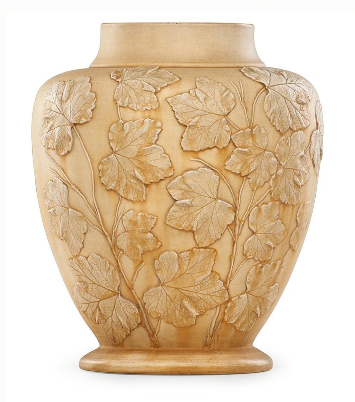 Tiffany Studios, ‘Large Favrile pottery vase with gooseberry leaves’, 1904-19, Design/Decorative Art, Rago/Wright/LAMA/Toomey & Co.
