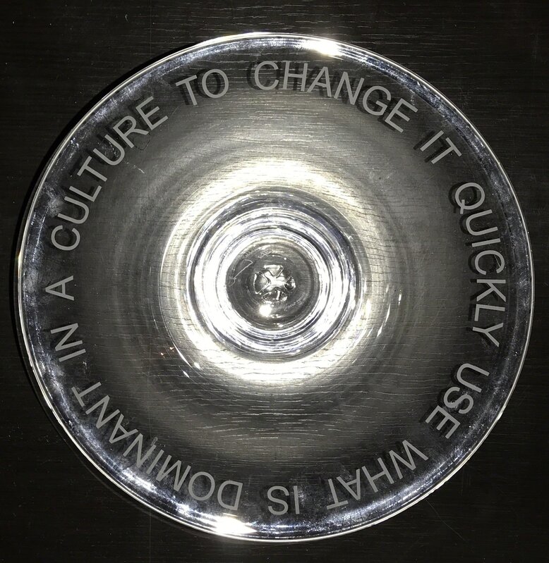 Jenny Holzer, ‘USE WHAT IS DOMINANT IN A CULTURE TO CHANGE IT’, 2003, Design/Decorative Art, Hand Blown Glass Bowl, Alpha 137 Gallery