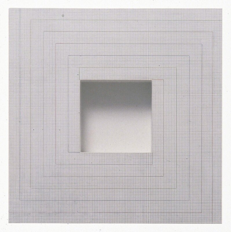 Jackie Winsor, ‘Inset Wall Piece Four Color Spiral on 1/8 Inch Grid’, 1995, Sculpture, Plaster, color pencil and graphite, Paula Cooper Gallery