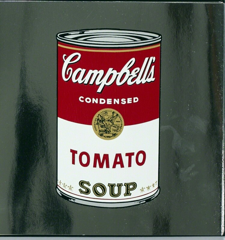 Andy Warhol, ‘Andy Warhol Campbell's Tomato Soup Can on Silver Metallic Paper’, 1988, Print, Lithograph, Globe Photos
