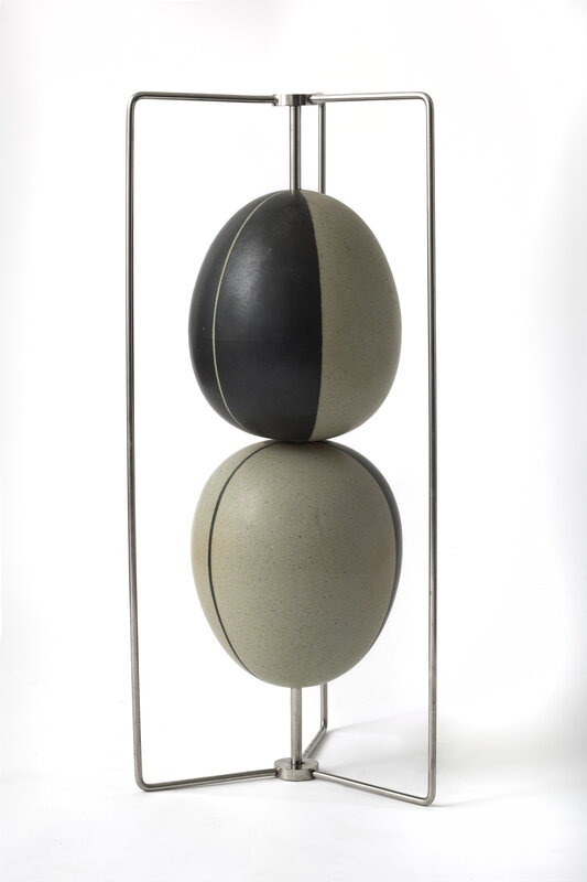 Harrison McIntosh, ‘Earth Speak/Space Defined #2’, 1983, Sculpture, Glazed cast stoneware on stainless steel rods, Louis Stern Fine Arts