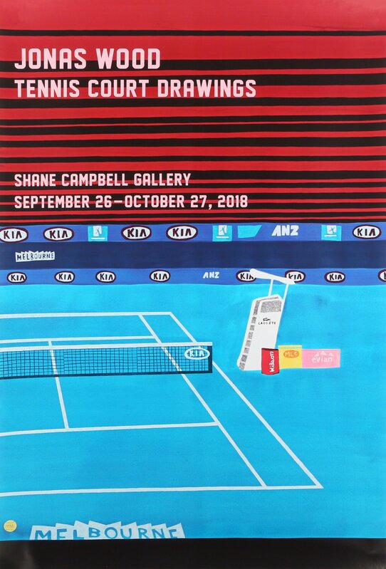 Jonas Wood, ‘Tennis Court Drawings’, 2018, Posters, Shane Campbell Gallery exhibition show poster, Chiswick Auctions