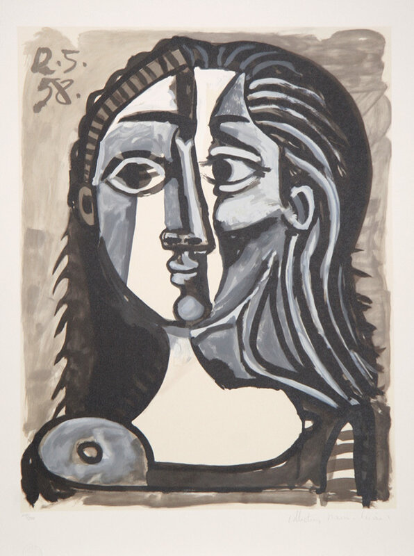 Pablo Picasso, ‘Tete de Femme, 1958’, 1979-1982, Print, Lithograph on Arches Paper, RoGallery