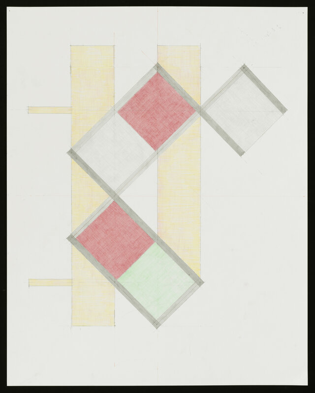 Richard Rezac, ‘Study for Untitled (20-11)’, 2020, Drawing, Collage or other Work on Paper, Graphite and colored pencil, Luhring Augustine