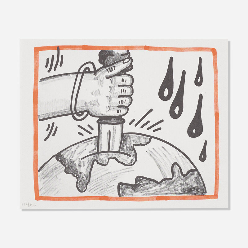 Keith Haring, ‘Untitled (from Against All Odds, 20 Drawings)’, 1990, Print, Lithograph on acid-free Rivoli paper, Rago/Wright/LAMA/Toomey & Co.