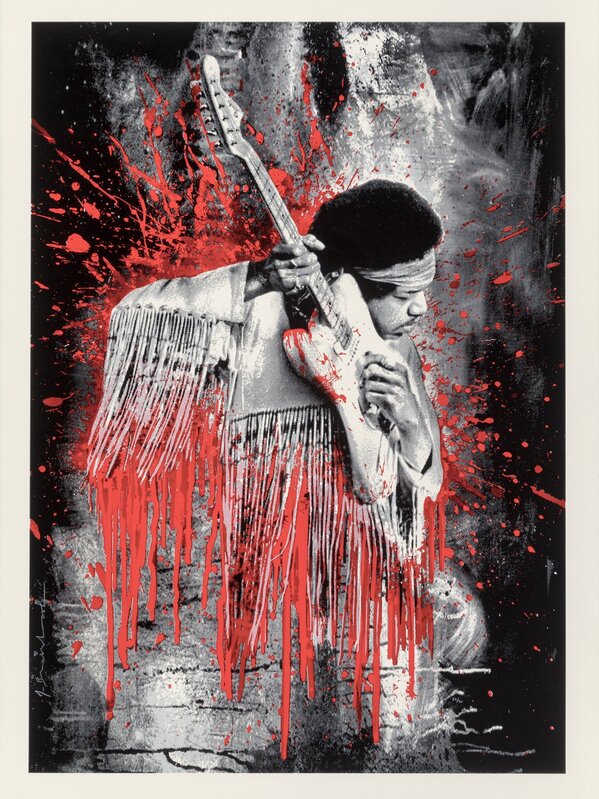 Mr. Brainwash, ‘Jimi (Red)’, 2015, Print, Screenprint in colors on wove paper, Heritage Auctions