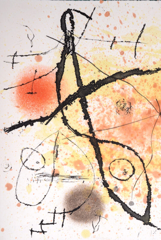 Joan Miró, ‘Le Courtisan grotesque IX’, 1974, Print, Etching (color aquatint) on Auvergne paper, NCAG