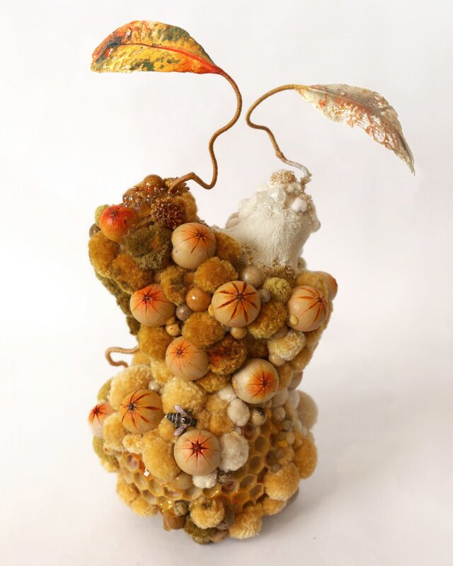 Amy Gross, ‘Honeyed Biotope’, Sculpture, Paper, velour, thread, yarn, beads, glass, polymer clay, wire, Momentum Gallery