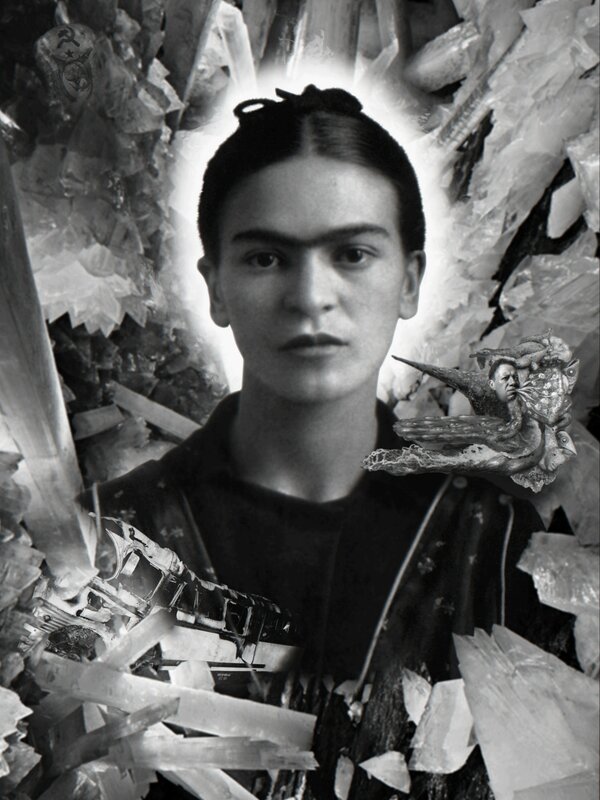 Jeffrey Vallance, ‘Spirit Photo: Frida Kahlo’, 2012-2015, Photography, Archival digital photographic print on cotton rag paper, framed, Edward Cella Art and Architecture