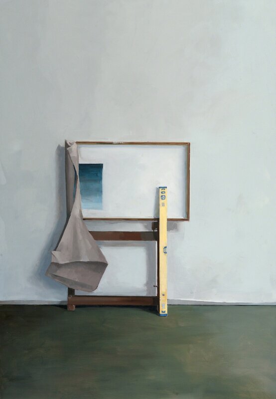 Jenny Brillhart, ‘Easel Holding the Materials; Noonday (Overcast)’, 2019, Painting, Oil and photo on aluminum, Dowling Walsh