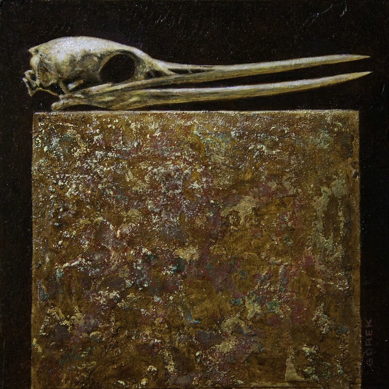 Thane Gorek, ‘Bird Skull’, 2018, Painting, Mixed media, Abend Gallery