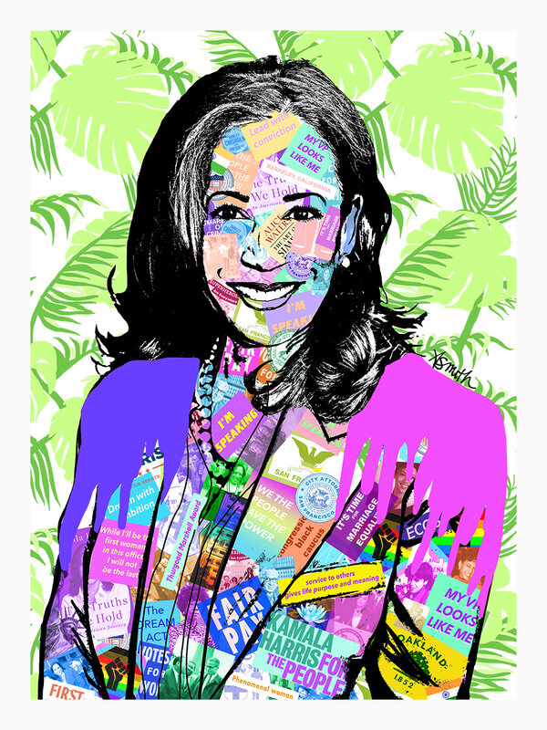 Amy Smith, ‘Kamala Harris - Contemporary POP Art Portrait of Vice President Elect’, 2020, Print, Giclee print on coventry rag paper, Gallery 1202