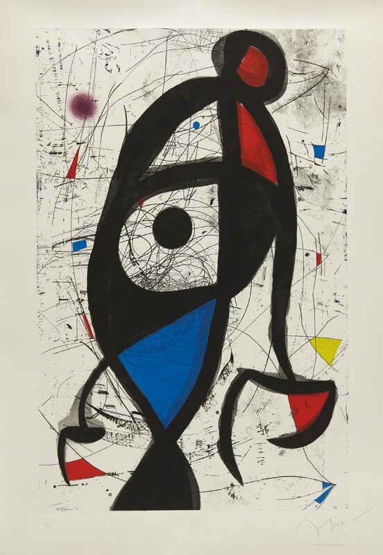 Joan Miró, ‘La Contre-balancée (Counter-Balanced)’, 1975, Print, Etching and aquatint in colors, on Arches paper, with full margins, Phillips