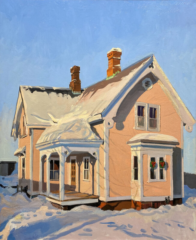 George Nick, ‘Gingerbread House, Concord, Jan’, 1982, Painting, Oil on linen, Gallery NAGA