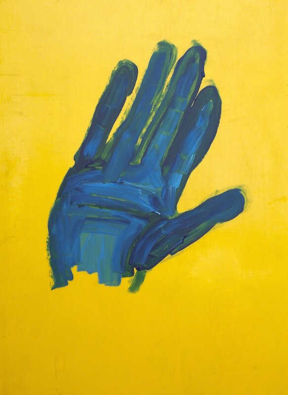 Oscar Figueroa, ‘Portrait of Blue Palm (double-sided painting)’, 2017, Painting, Acrylic on acrylic board (double sided), Robert Kananaj Gallery