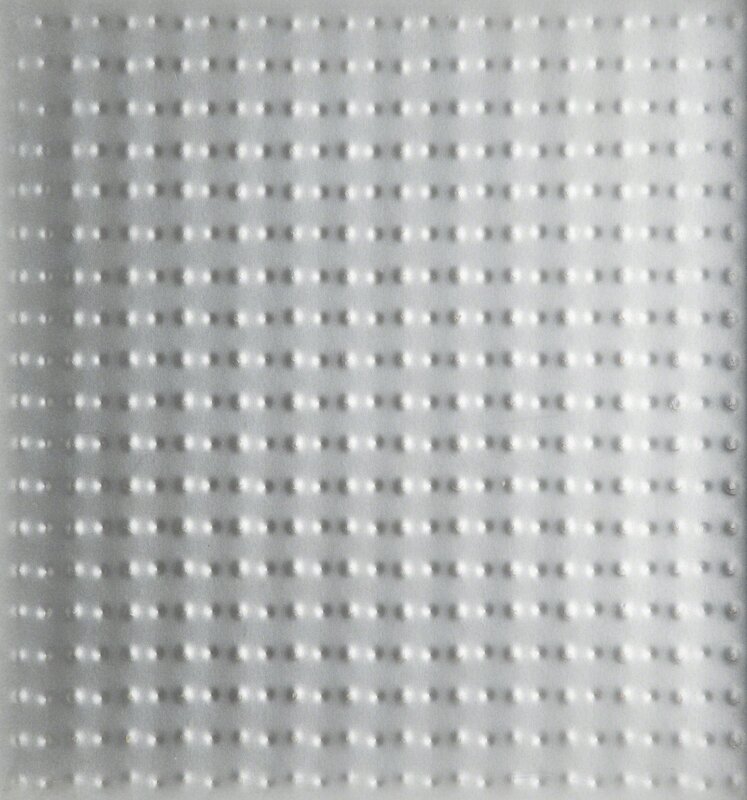 Enrico Castellani, ‘Untitled’, 1965, Print, Multiple, silver silk-screen printing and imprint on paper, Martini Studio d'Arte