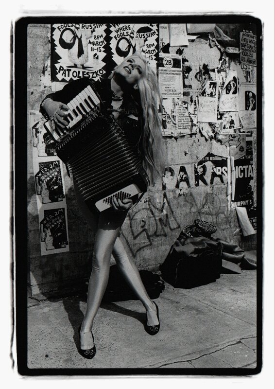 Amy Arbus, ‘Phoebe Legere, Accordian’, 1980-1990, Photography, Silver Gelatin Print, The Schoolhouse Gallery