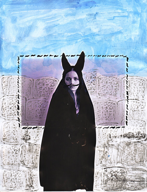 Sepideh Salehi, ‘Self Portrait’, 2008, Drawing, Collage or other Work on Paper, Mixed Media on Paper, Center for Human Rights in Iran Benefit Auction