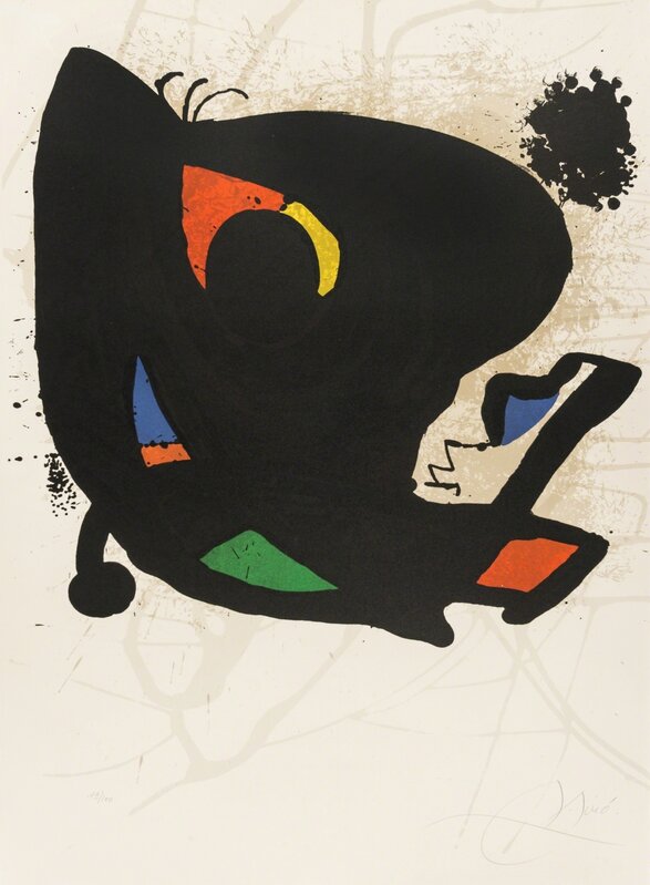 Joan Miró, ‘Affiche pour Exhibition Miro L'Œvre Graphique (Mourlot 947)’, 1974, Print, Lithograph printed in colours, Forum Auctions