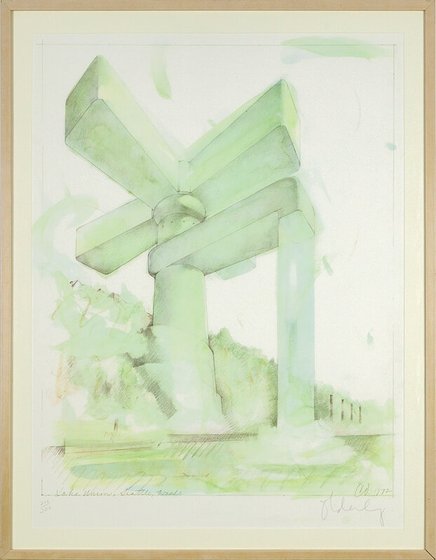 Claes Oldenburg, ‘Lake Union, Seattle, Washington’, 1972, Print, Lithograph, Heather James Fine Art Gallery Auction