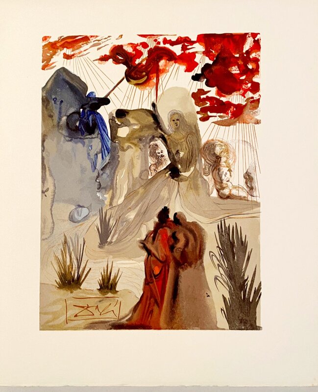 Salvador Dalí, ‘La Divine Comédie - Purgatoire 28 - La divine forêt’, 1963, Print, Original wood engraving on BFK Rives paper, Samhart Gallery
