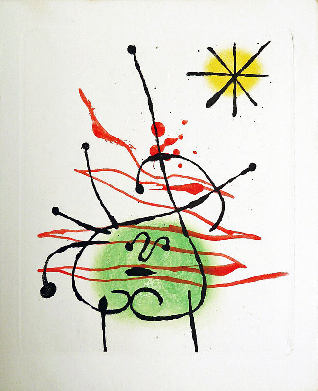 Joan Miró, ‘Suite La Bague D'Aurore - plate 4’, 1957, Print, Etching, Galerie Maximillian