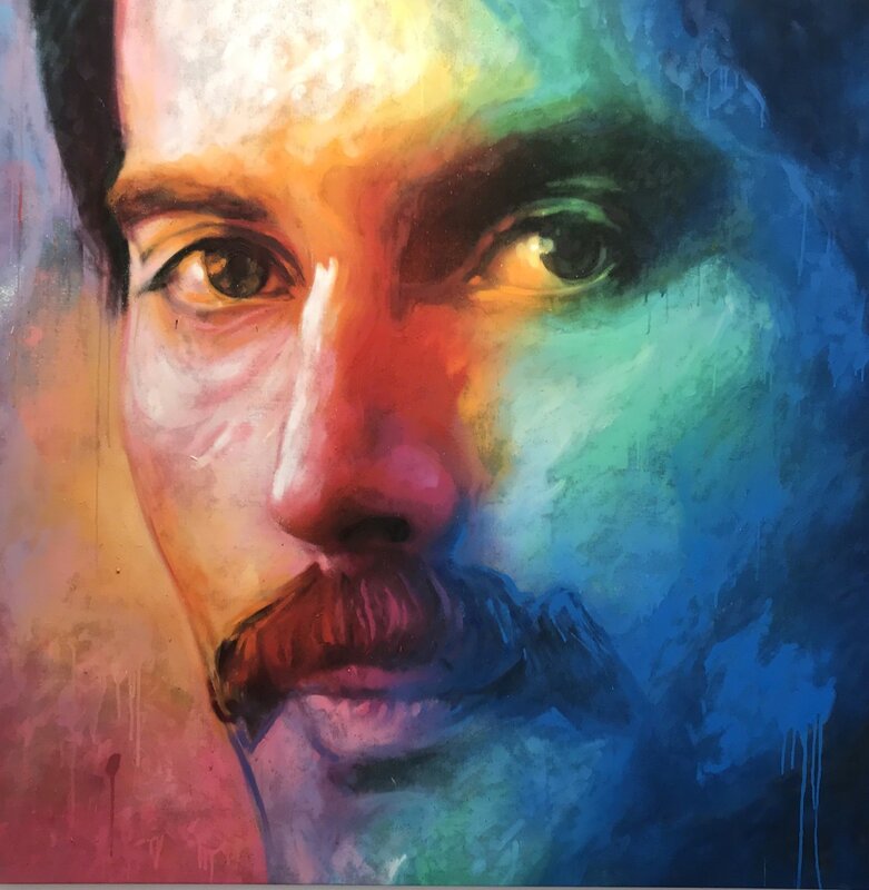 Axe Colours, ‘Freddie Mercury’, 2017, Painting, Acrylic on canvas, Galeria Contrast