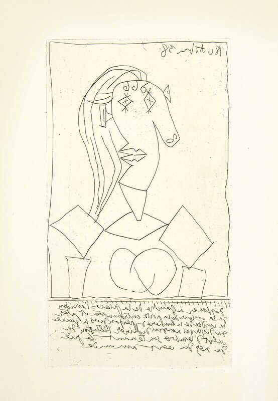 Pablo Picasso, ‘Buste de femme a la chaise’, 1938, Print, Etching, on wove paper, Christie's