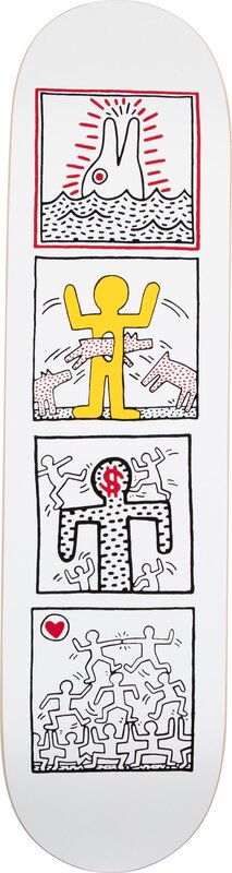 Keith Haring, ‘One Man Show (set of 5)’, 2019, Ephemera or Merchandise, Offset lithographs in colors on skate decks, Heritage Auctions