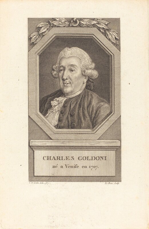 Pierre Adrien Le Beau after Charles-Nicolas Cochin II, ‘Charles Goldoni’, in or after 1787, Print, Engraving on laid paper, National Gallery of Art, Washington, D.C.