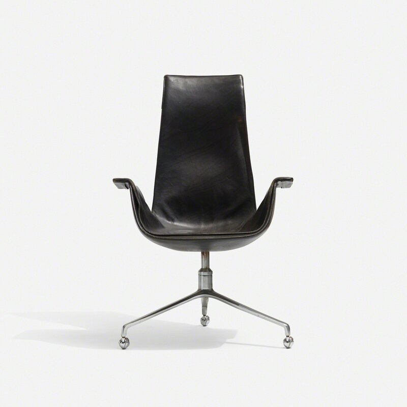 Preben Fabricius, ‘Bird armchair’, c. 1965, Design/Decorative Art, Leather, chrome-plated steel, Rago/Wright/LAMA/Toomey & Co.