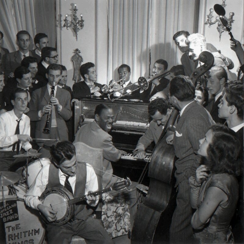 Slim Aarons, ‘Dixieland Rome Louis Armstrong’, 1948, Photography, Silver gelatin print, IFAC Arts