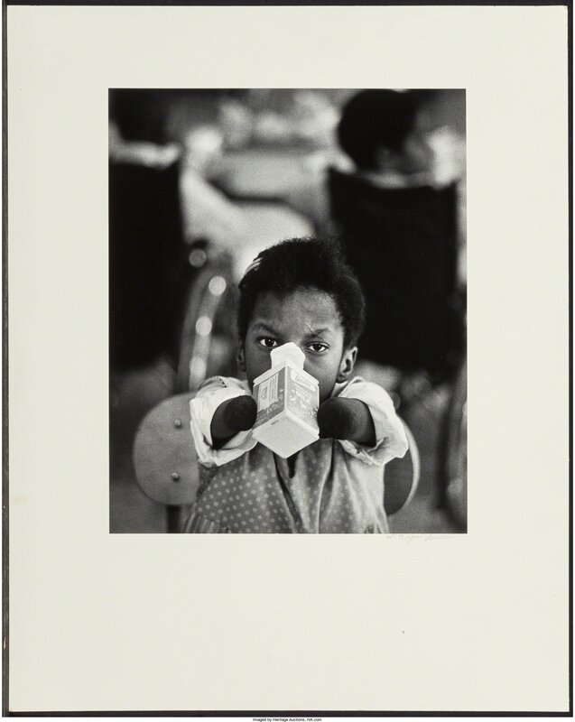 W. Eugene Smith, ‘Untitled (Girl drinking milk)’, Photography, Gelatin silver, Heritage Auctions
