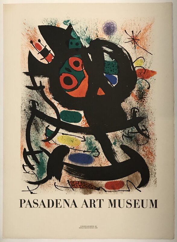 Joan Miró, ‘Pasadena Art Museum’, 1969, Posters, Lithograph on Arches Paper, Denis Bloch Fine Art
