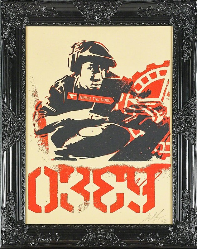 Shepard Fairey, ‘Bring the Noise’, 2002, Painting, Acrylic and screenprint on canvas, Rago/Wright/LAMA/Toomey & Co.