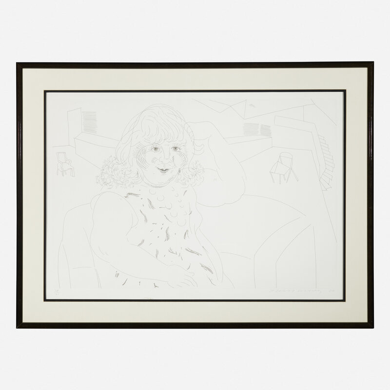 David Hockney, ‘Ann in the Studio’, 1984, Print, Etching and aquatint on BFK Rives, Rago/Wright/LAMA