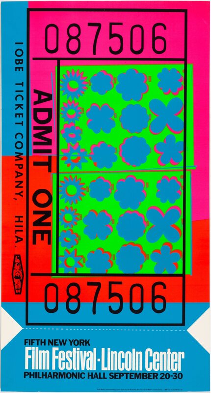 Andy Warhol, ‘Lincoln Center Ticket’, 1967, Print, Colour screenprint, Koller Auctions