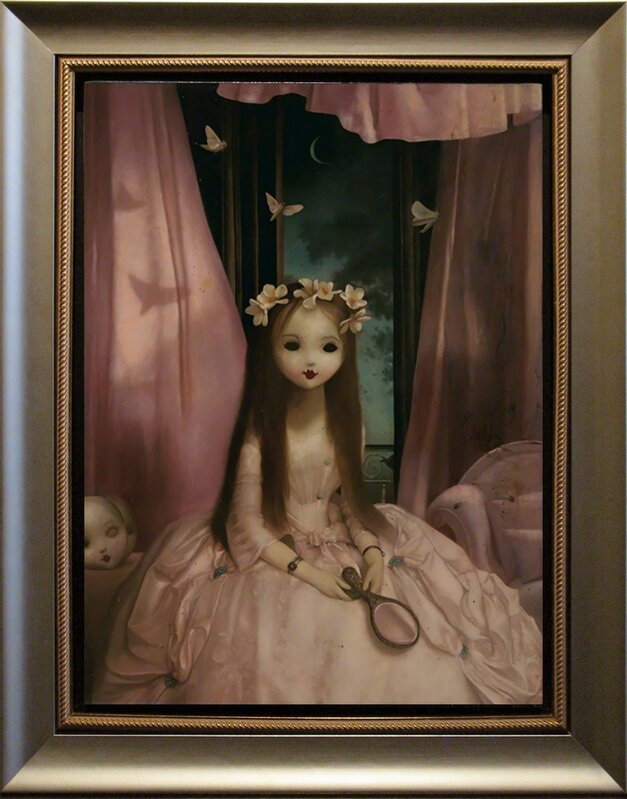 Stephen Mackey, ‘Girl with Masks’, 2015, Painting, Oil on Panel, ARCADIA CONTEMPORARY