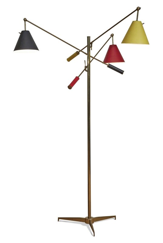 Angelo Lelli, ‘Triennale Floor Lamp, Model No. 12128’, circa 1951, Other, Brass and lacquered metal, Sotheby's