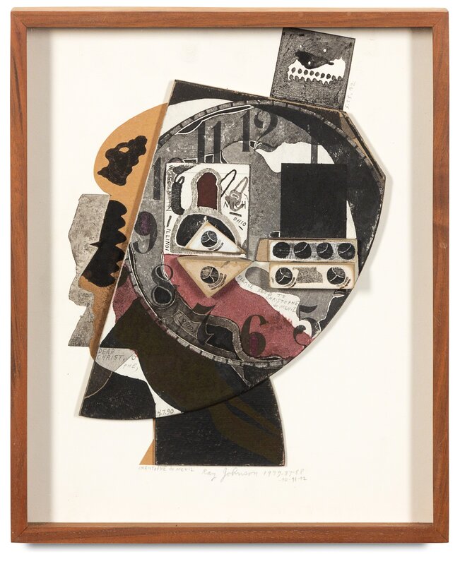 Ray Johnson, ‘Christophe de Menil Silhouette’, Collage on illustration board, Freeman's | Hindman