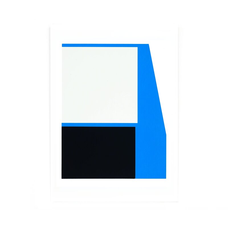 Johan Van Oeckel, ‘Untitled (Blue, black and light grey)’, 2019, Painting, Silkscreen edition:3, Alfa Gallery