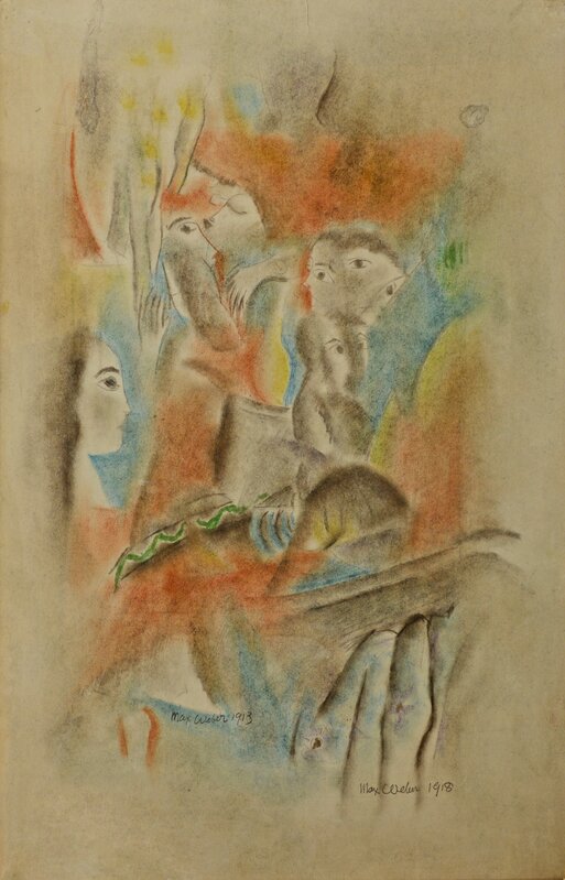 Max Weber, ‘Spring’, ca. 1913, Drawing, Collage or other Work on Paper, Pastel on Paper, Robert Funk Fine Art